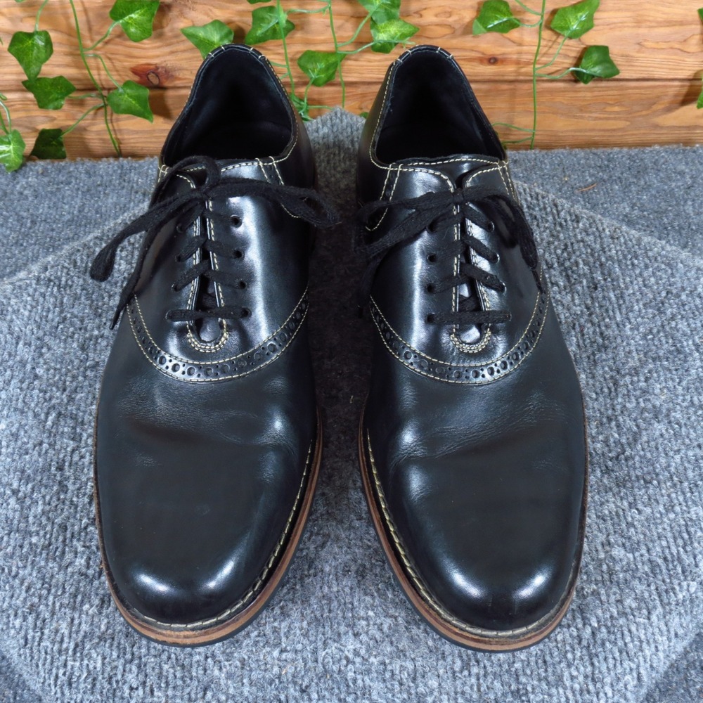 Cole Haan C10439 Mens Oxford Shoes Size 10.5 M Dress Business Black Leather - Picture 3 of 9